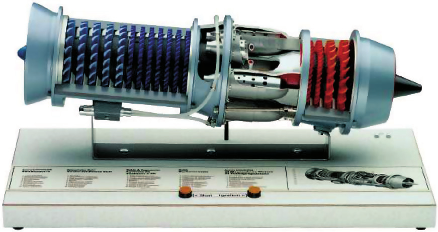 Modelo de Turbina com Compressores de Alta e Baixa Pressão – Ref. DT-AT009 DT-AT009 / DT-AT010